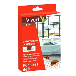 5 protections pieds de lit contre les punaises de lit