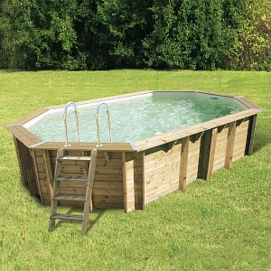 Piscine en bois Ocea Ubbink 4m x 6,10m - H. 1,30m