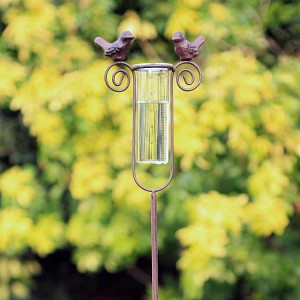 Pluviomètre en verre décoratif