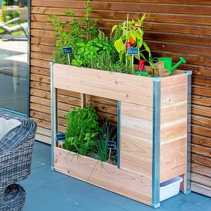 Balcomposteur - Potager en bois avec composteur intégré