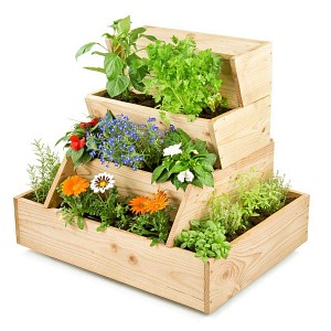 Lombricomposteur potager en bois - Patiocomposteur sur roulettes