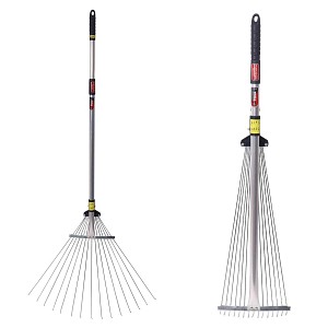 Rateau à feuille extensible - manche téléscopique 166cm