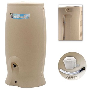 Récupérateur eau de pluie beige