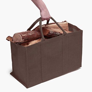 Sac à bûches en jute 48L