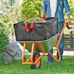Sac à déchets verts et végétaux pour brouette 300 litres, charge 150kg - L.65 × l.65 × H.70cm