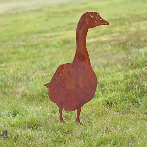 Silhouette Oie - déco de jardin en métal