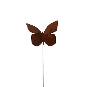 Silhouette papillon en métal rouillé