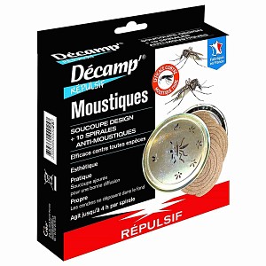 Spirales anti-moustiques x10 + soucoupe