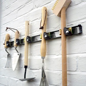 Support mural à outils 75cm + 5 clips