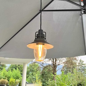 Lampe suspendue d'extérieur - Batterie rechageable USB - H. 16 cm