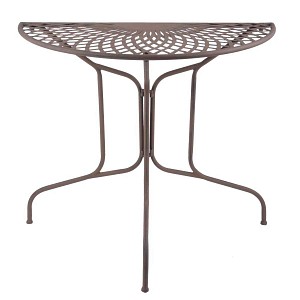 Table demi cercle de jardin Sophia en acier 80cm