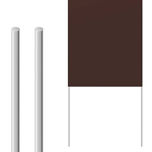 2 tiges de fixation en acier brut - Sol meuble