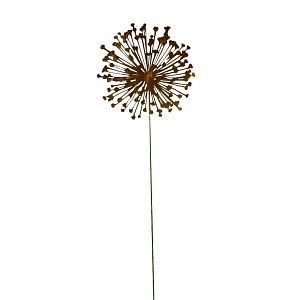 Allium sur tige en métal rouillé