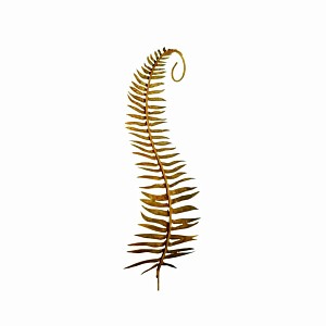 Fougère sur tige en métal rouillé - 110 cm