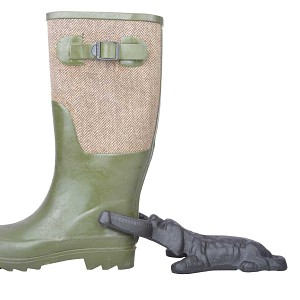 Tire bottes en fonte Chien