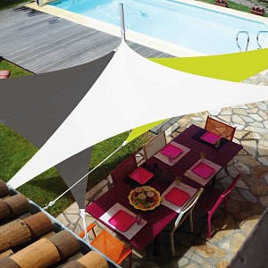 Voile d'ombrage triangle haut de gamme Easy Sail, déperlante et imperméable