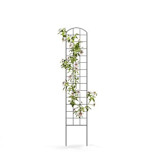 Treillage décoratif - grille arrondie à planter en acier brun - L. 30 x H. 170cm