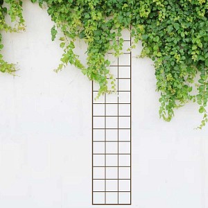 Tuteur treillage rectangle rosier et grimpante - acier - marron - L. 150 cm