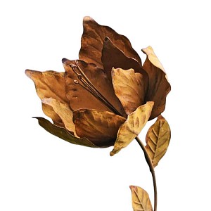 Tuteur fleur Tulipe en fer brut 19cm