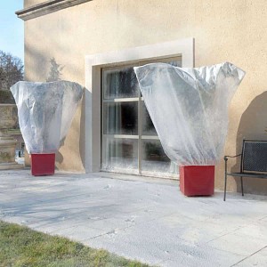 Set de 2 housses d'hivernage zippées Blanc - Diam. 125cm x haut. 180cm